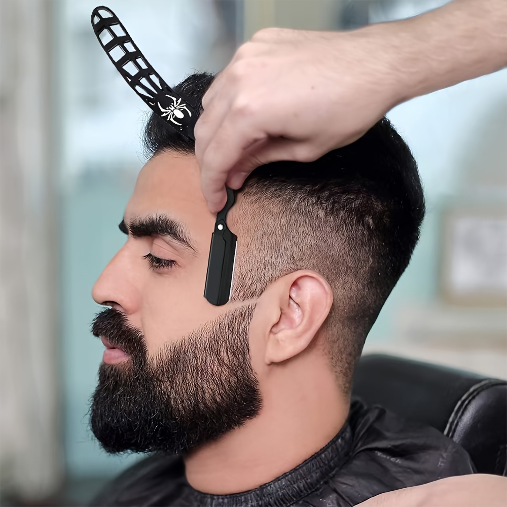 Hair Care Zinc - Navalha manual dobrável, aranha oca de