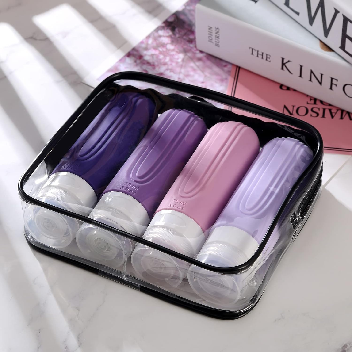 Dry Shampoo Travel - Conjunto de frascos de silicone para