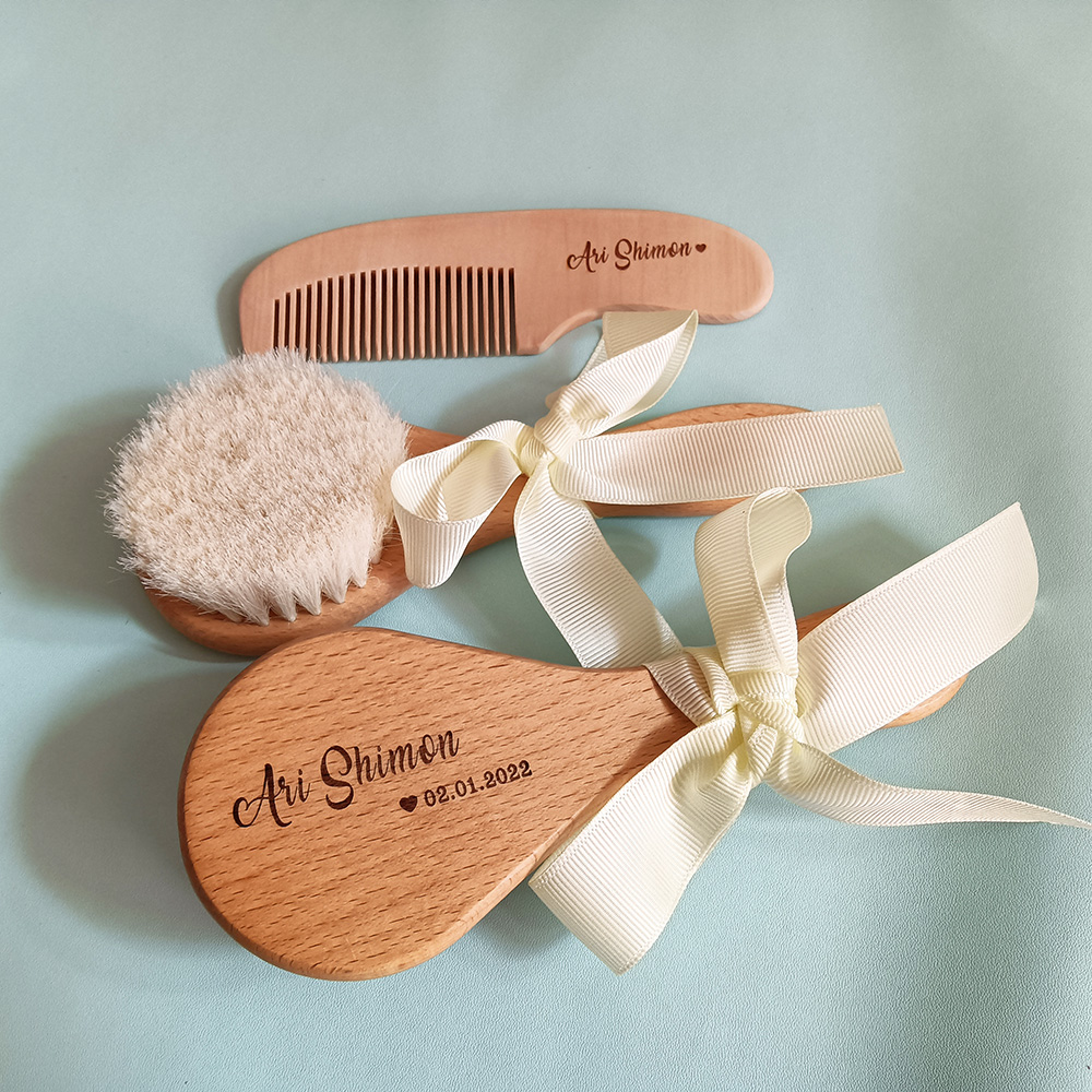Hair Care Names - Baby Bathing Comb com Nome Personalizado,