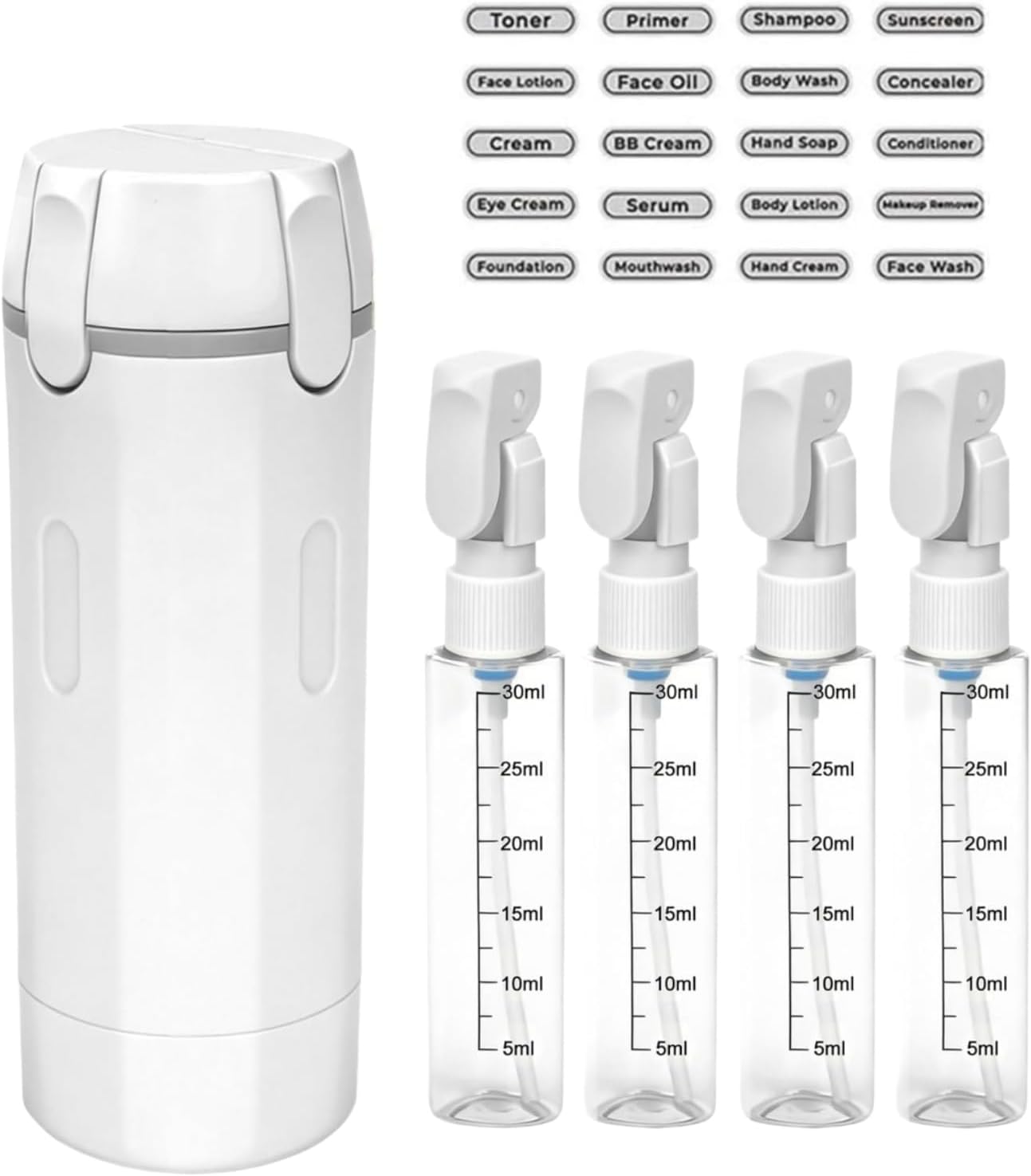 Dry Shampoo Travel - Dispensador de viagem 4 em 1,