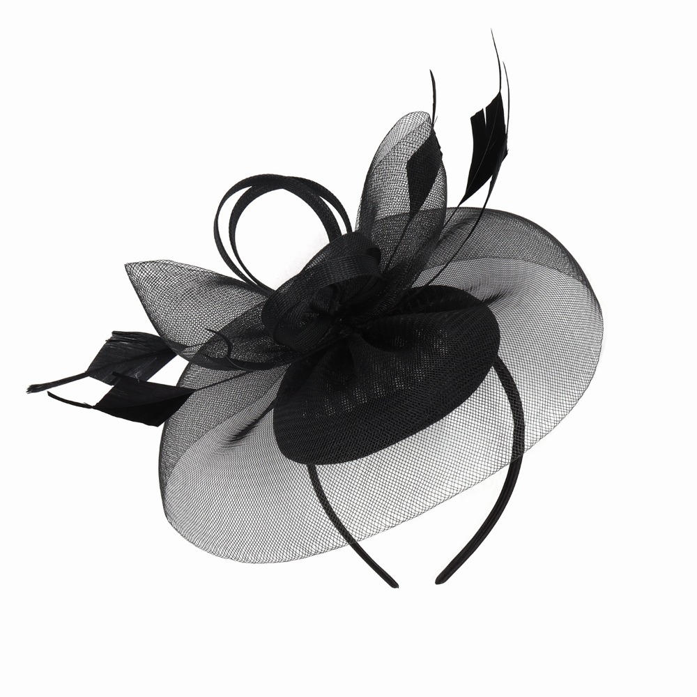 Hair Net Invisible - Moda penas malha fascinator chapéu requintado