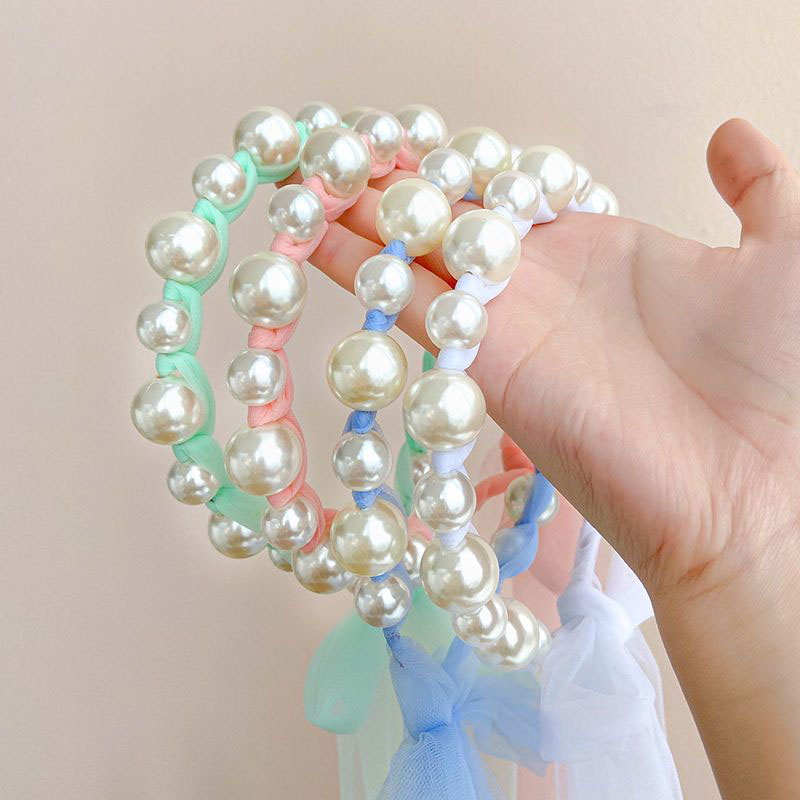 Bonito crianças pérola fita ca - Hair Net Invisible avaliação e preço