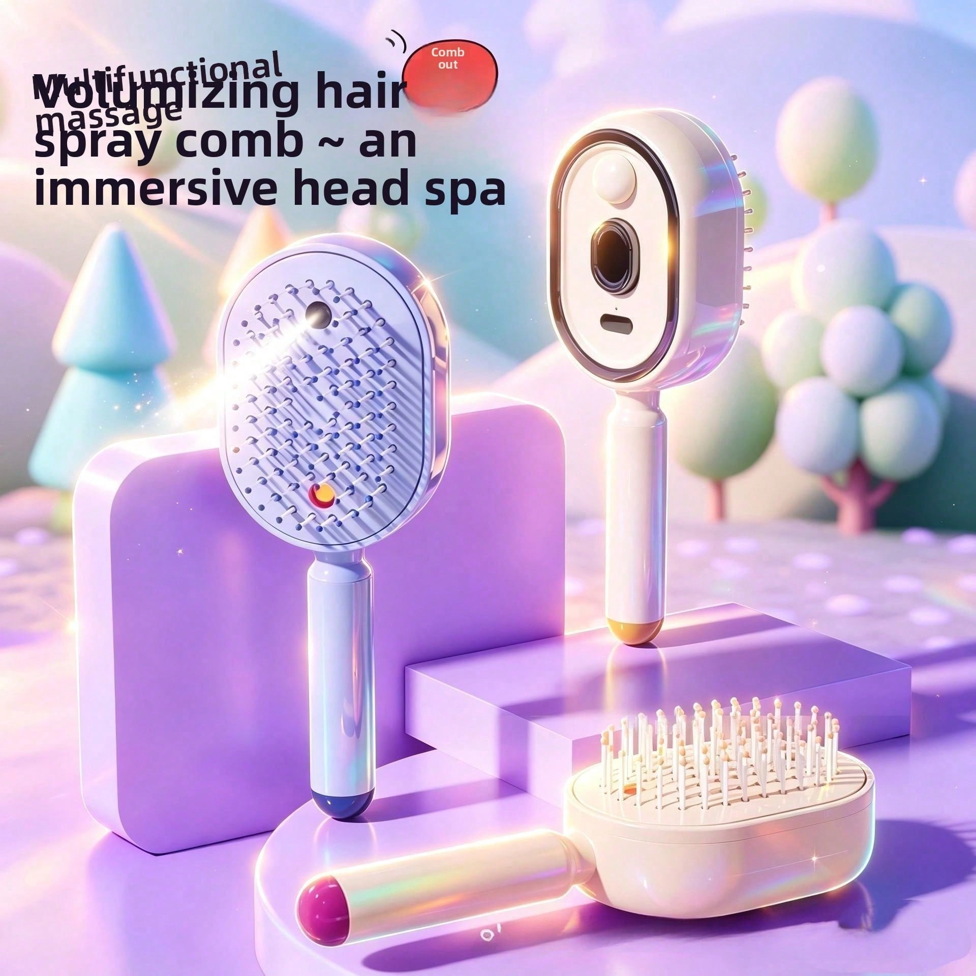 Pente de massagem elétrico com - Hair Care Essential Oil Atomizing avaliação e preço