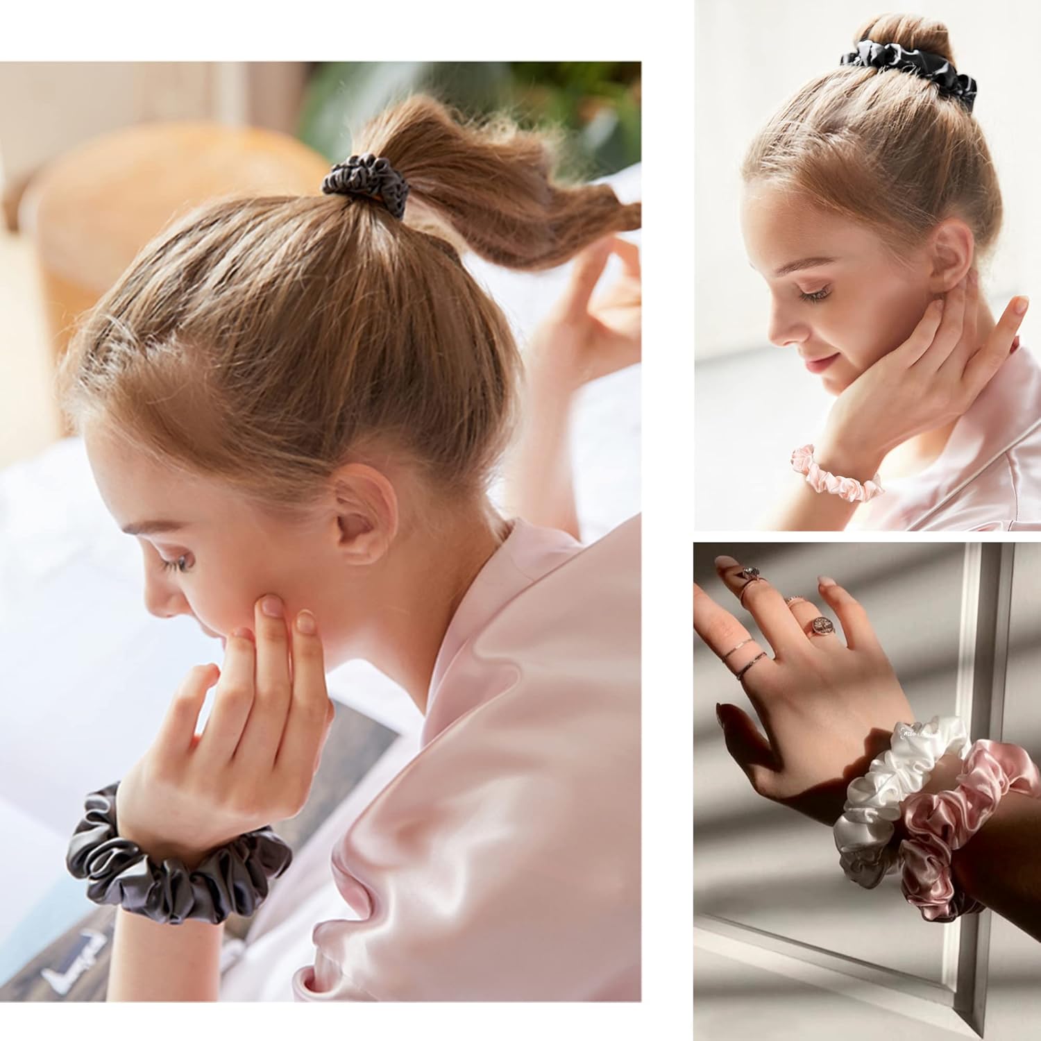 19 Elásticos de Cetim para Mul - Hair Care Works avaliação e preço