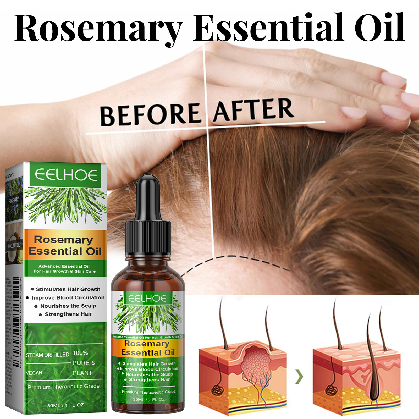 Soro de crescimento capilar, c - Hair Care Essential Oil Atomizing avaliação e preço