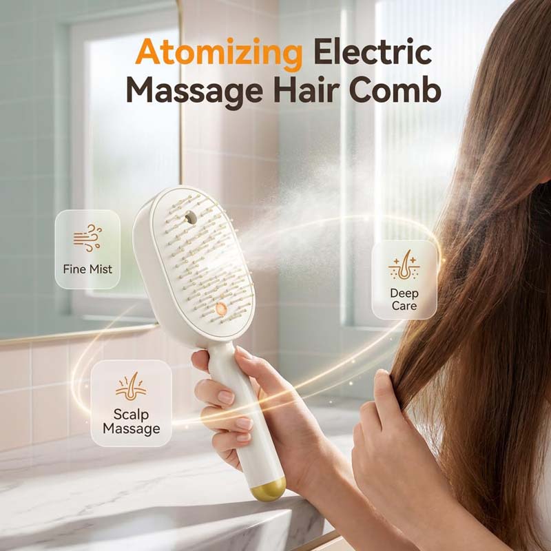 Pente Massageador Elétrico com - Hair Care Essential Oil Atomizing avaliação e preço