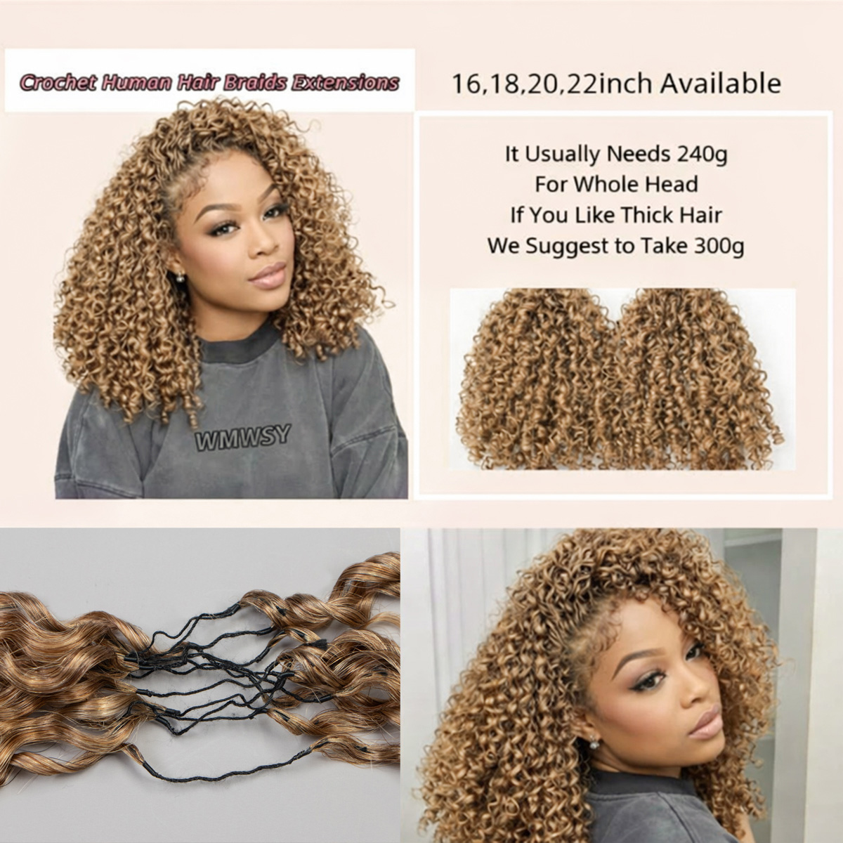 Extensões de Cabelo Humano Cac - Hair Care Honey avaliação e preço